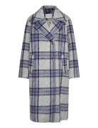 Salliemd Check Coat Outerwear Coats Winter Coats Multi/patterned Modström