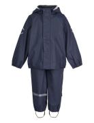 Pu Rain W. Susp. Recycled Outerwear Rainwear Rainwear Sets Blue Mikk-line