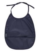 Pu Bib - Short Recycled Baby & Maternity Baby Feeding Bibs Sleeveless Bibs Navy Mikk-line