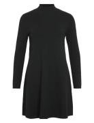 Vicomfy A-Line Rollneck Knit Dress/Pb/1 Dresses Knitted Dresses Black Vila