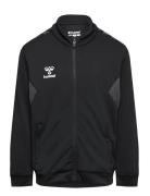 Hmlauthentic Pl Zip Jacket Kids Tops Sweatshirts & Hoodies Sweatshirts Black Hummel