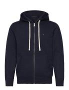 Essential Fleece Zip Through Tops Sweatshirts & Hoodies Hoodies Navy Tommy Hilfiger