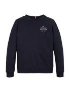 Th Logo Puff Embr Reg Sweatshirt Tops Sweatshirts & Hoodies Sweatshirts Navy Tommy Hilfiger