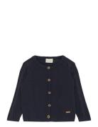 Cardigan Knit Tops Knitwear Cardigans Navy Minymo