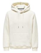 Onsemilio Reg Teddy Hoodie Sweat Vd Tops Sweatshirts & Hoodies Hoodies White ONLY & SONS