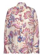 Flowy Floral Print Shirt Tops Shirts Long-sleeved Multi/patterned Mango