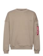 Alpha Essentials Rl Sweater Designers Sweatshirts & Hoodies Sweatshirts Beige Alpha Industries