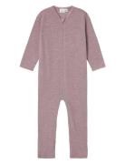 Nmfwang Wool Needle Nightsuit Solid Noos Pyjamas Sie Jumpsuit Purple Name It