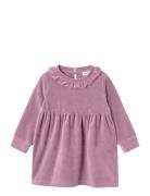 Nmfnew Ls Vel Dress Dresses & Skirts Dresses Casual Dresses Long-sleeved Casual Dresses Pink Name It