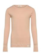 Plain Tee Ls Tops T-shirts Long-sleeved T-Skjorte Beige MarMar Copenhagen