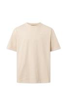 Thomas Embroidery Patch Cotton Jersey Tops T-Kortærmet Skjorte Cream Rue De Tokyo