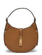 Polo Id Leather Small Shoulder Bag Bags Small Shoulder Bags-crossbody Bags Brown Polo Ralph Lauren