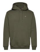 Tjm Reg S Flag Hoodie Tops Sweatshirts & Hoodies Hoodies Green Tommy Jeans