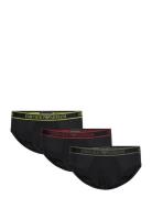 Men's Knit 3-Pack Brief Underbukser Y-front Briefs Black Emporio Armani