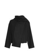 Mschsyden Scarf Jacket Uldjakke Jakke Black MSCH Copenhagen