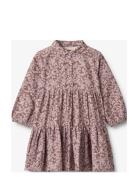 Dress L/S Felucca Dresses & Skirts Dresses Casual Dresses Long-sleeved Casual Dresses Pink Wheat