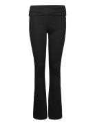 Nlfkula Bootcut Rib Pant Bottoms Trousers Black LMTD