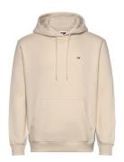 Tjm Reg S Flag Hoodie Tops Sweatshirts & Hoodies Hoodies Cream Tommy Jeans