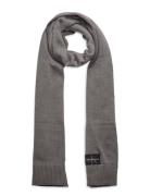 Mono Logo Patch Scarf Accessories Scarves Winter Scarves Grey Calvin Klein