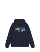 Jjpeak Sweat Hood Ln Tops Sweatshirts & Hoodies Hoodies Navy Jack & J S