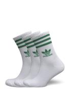 3 Stripes Crew Sock 3 Pair Pack Sport Socks Regular Socks White Adidas Originals