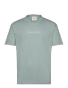 Hero Logo Comfort T-Shirt Tops T-Kortærmet Skjorte Blue Calvin Klein