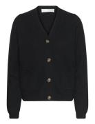 Slfana Ls Knit Wool Cardigan Noos Tops Knitwear Cardigans Black Selected Femme