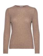 Basic Sweater Loose Tension Tops Knitwear Jumpers Brown Davida Cashmere