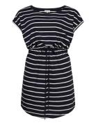 Carapril Ss Knee Dress Stripe Jrs Noos Kort Kjole Blue ONLY Carmakoma