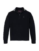 Turtleneck Half Zip Sweater Tops Knitwear Pullovers Navy Tommy Hilfiger