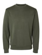 Slhemanuel Soft Crew Neck Sweat Noos Tops Sweatshirts & Hoodies Sweatshirts Green Selected Homme