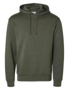 Slhemanuel Soft Hood Sweat Noos Tops Sweatshirts & Hoodies Hoodies Green Selected Homme