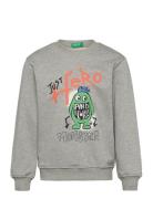 Sweater L/S Tops Sweatshirts & Hoodies Sweatshirts Grey United Colors Of Benetton