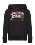 Jjluke Sweat Hood Jnr Tops Sweatshirts & Hoodies Hoodies Black Jack & J S