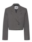 Keira Cropped Blazer Blazers Single Breasted Blazers Grey Twist & Tango