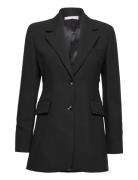 Structured Jacket With Cut-Out Blazers Single Breasted Blazers Black Mango