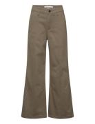 Izzasy Mid Waist Trousers Bottoms Trousers Khaki Green Sofie Schnoor Young