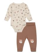 Set Wrap Body Trousers Forest Sets Sets With Body Multi/patterned Lindex