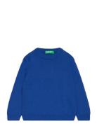 Sweater L/S Tops T-shirts Long-sleeved T-Skjorte Blue United Colors Of Benetton