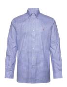 Custom Fit Plaid Pinpoint Oxford Shirt Tops Shirts Casual Blue Polo Ralph Lauren