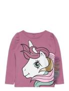 Nmfsille Mlp Ls Top Cplg Tops T-shirts Long-sleeved T-Skjorte Pink Name It