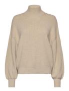 Mschmagnea Rachelle Pullover Tops Knitwear Turtleneck Beige MSCH Copenhagen