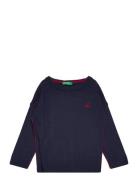 Sweater L/S Tops Sweatshirts & Hoodies Sweatshirts Navy United Colors Of Benetton