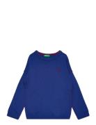 Sweater L/S Tops Sweatshirts & Hoodies Sweatshirts Blue United Colors Of Benetton