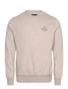 Hilfiger Stack Sweatshirt Tops Sweatshirts & Hoodies Sweatshirts Beige Tommy Hilfiger