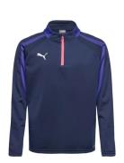 Individualliga 1/4 Zip Top Jr Tops T-shirts Long-sleeved T-Skjorte Navy PUMA