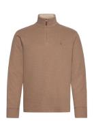 Estate-Rib Quarter-Zip Pullover Tops Sweatshirts & Hoodies Sweatshirts Beige Polo Ralph Lauren