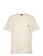 Logo Cotton Jersey Pocket Tee Tops T-shirts & Tops Short-sleeved Cream Polo Ralph Lauren