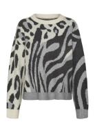 Vmkai Ls O-Neck Pullover Ga Boo Tops Knitwear Jumpers Multi/patterned Vero Moda