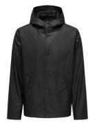 Onsluca Rain Jacket Otw Vd Outerwear Rainwear Rain Coats Black ONLY & SONS